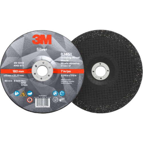 3M Silver Depressed Center Grinding Wheel 87450 T27 6″ × 1/4″ × 7/8″